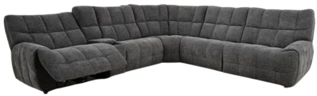 Furniture of America® Southwold 6-Piece Dark Gray Power Reclining Sectional-0