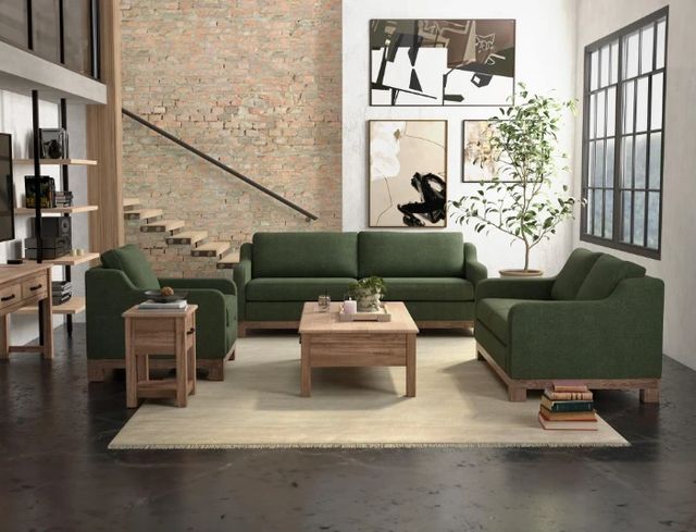 International Furniture Direct Samba Olive Sofa-1