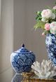 A & B Home Blue/White Ginger Jar-3