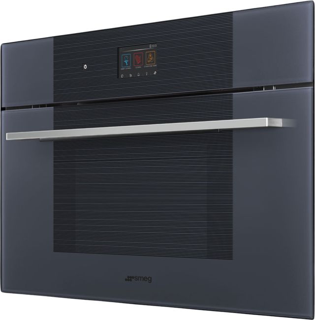 Smeg 30" Neptune Gray Oven/Micro Combo Electric Wall Oven-1