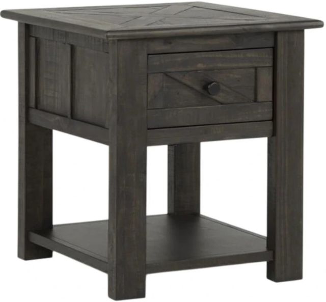 Magnussen Home® Garrett Weathered Charcoal End Table-0