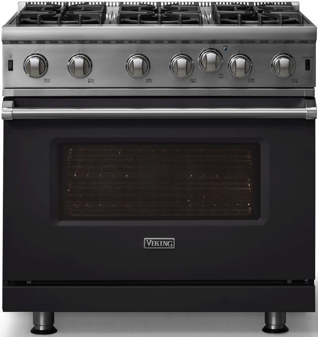 Viking® 5 Series 36" Onyx Pro Style Natural Gas Range-3