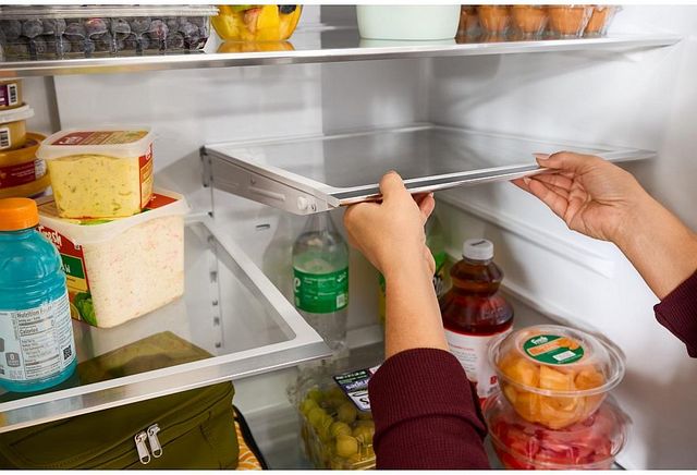 Whirlpool® 36" 30 Cu. Ft. FingerPrint Resistant Black Stainless Steel French Door Refrigerator with Flexible Temperature Drawer-4