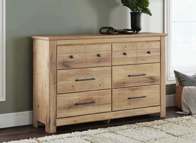 Signature Design by Ashley® Makidern Tan 6-Drawer Dresser-1