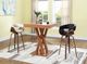 Coaster® Zion Ecru/Walnut Upholstered Swivel Bar Stool-1