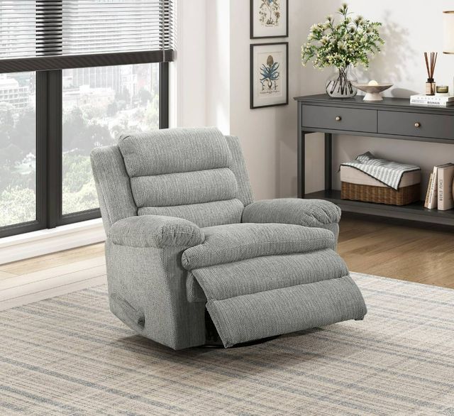 Homelegance® Oxford Gray Manual Swivel Glider Reclining Chair-1