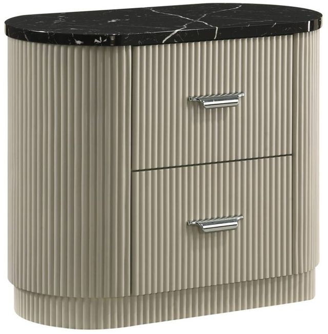 ACME Furniture Travonte Beige/Black Nightstand-0