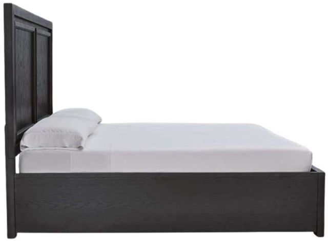 Signature Design by Ashley® Foyland Brushed Black/Dusty Gray Brown California King Storage Bed-3