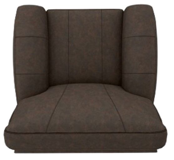 Best® Home Furnishings Customizable Leather Club Chair with Dark Walnut Legs-4