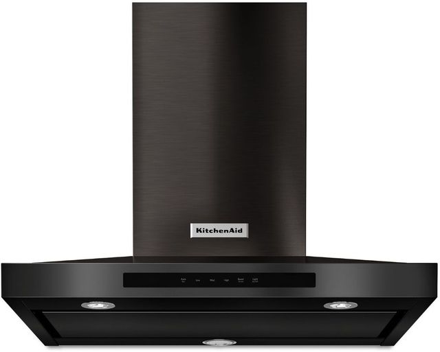 KitchenAid® 36" Black Stainless Steel with PrintShield™ Finish Wall Mount Canopy Range Hood-0
