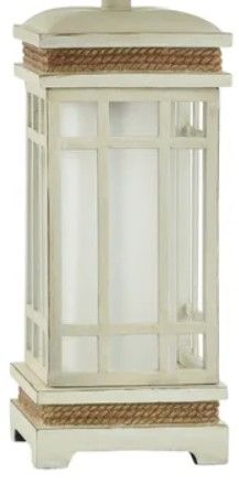 StyleCraft Beige/White Poly Table Lamp-2