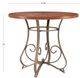 Powell® Hamilton Medium Cherry Gathering Table with Bronze/Matte Pewter Base-2