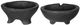 A & B Home 2-Piece Black Footed Bowl Set-0
