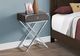 Monarch Specialties Inc. Dark Taupe 24"H Accent Table with Chrome Metal Legs-1