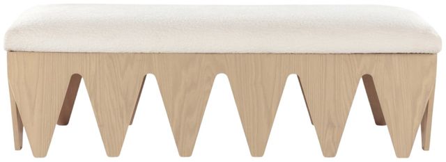 Meridian Furniture Altair Cream/Natural Upholstered Bench-1