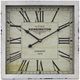 YHD Distressed White Square Wooden Wall Clock-0