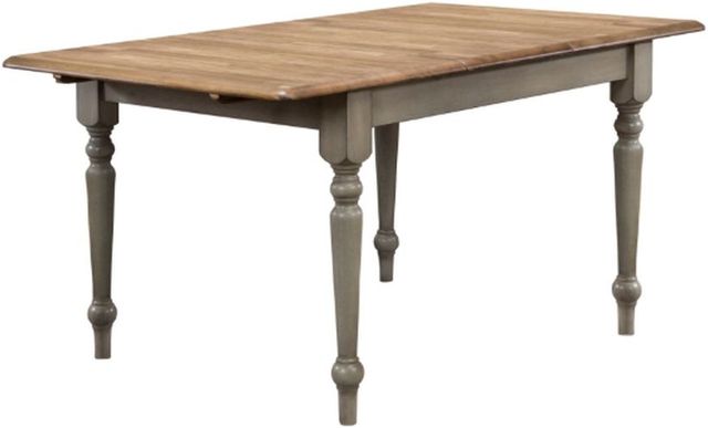 Winners Only® Barnwell Rustic Brown Top Dining Table with Gray Base-0