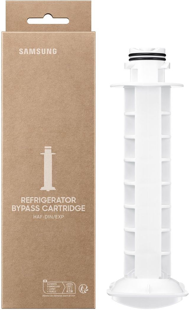 Samsung 2.4" x 7.9" x 2.4" White Refrigerator Water Filter Bypass Plug Cap-1