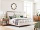Kincaid® Monogram Walnut Pinehurst Walnut/White California King Upholstered Panel Bed-1