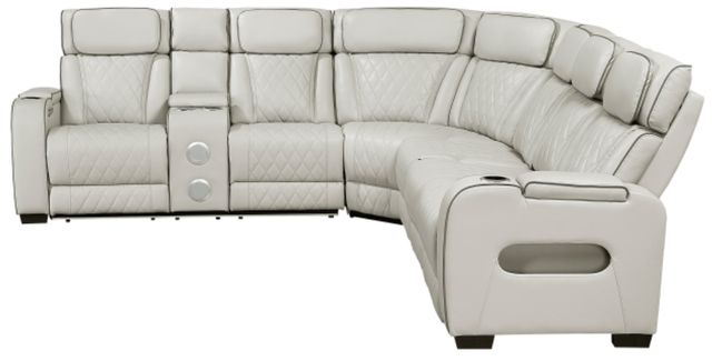 Homelegance® Fairway 3-Piece Taupe Power Reclining Sectional with Left Side Console-3