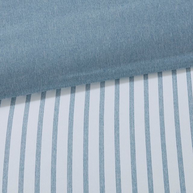 Olliix by Madison Park Essentials Hayden Blue King/California King Reversible Yarn Dyed Down Alternative Comforter Set-2