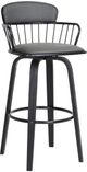 Armen Living Willow Black/Gray Swivel Counter Stool-0
