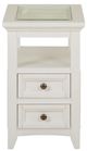 Magnussen Home® Heron Cove Glass Insert Chalk White Chairside End Table-1