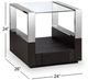 Magnussen Home® Revere Glass Top End Table with Graphite Base-2