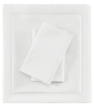 Olliix by Madison Park 600 Thread Count White Split King 100% Pima Cotton Sheet Set-0