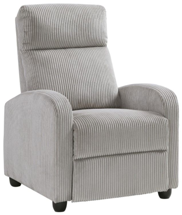 Homelegance® Parsons Light Gray Manual Push Back Recliner-0