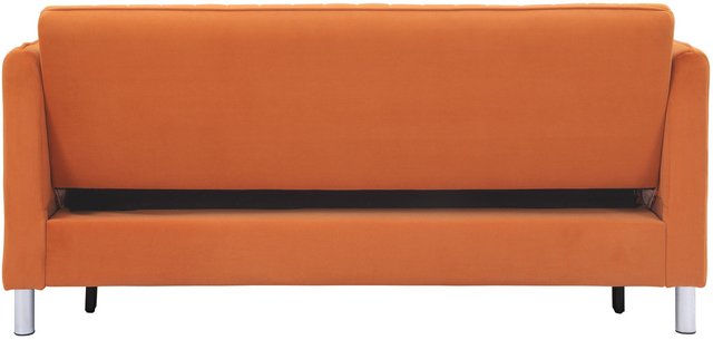 Homelegance® Greenway Orange Convertible Studio Sofa with Pull-Out Bed-4
