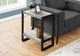 Monarch Specialties Inc. Grey Top Accent Table with Black Frame -2