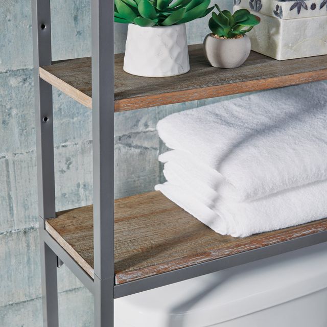 homestyles® Barnside Gray Over The Commode Stand-4
