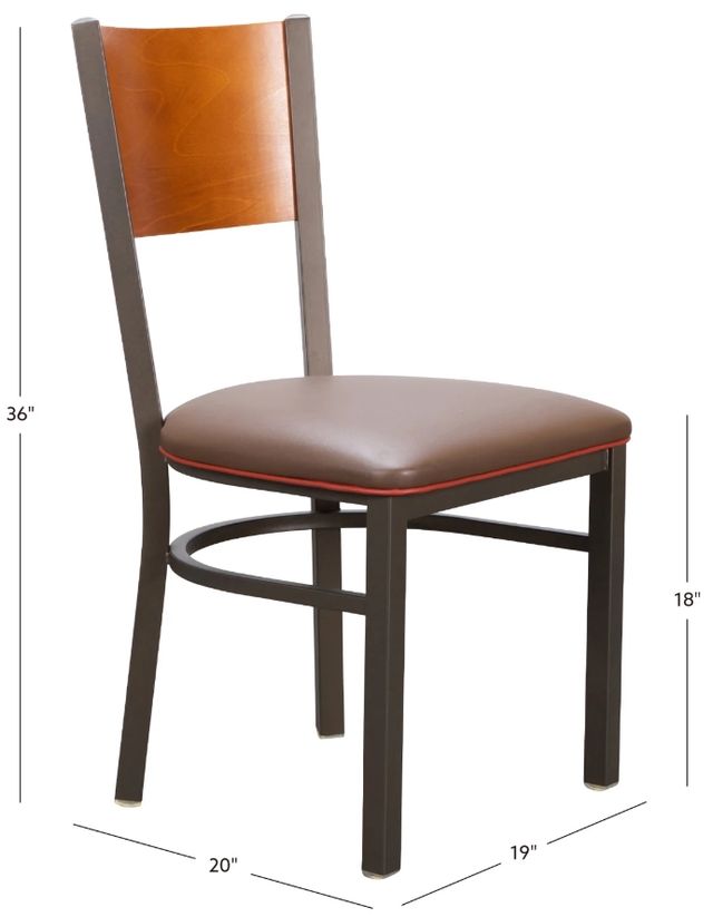 Linon Sylas 2-Piece Brown Upholstered Side Chair Set-2