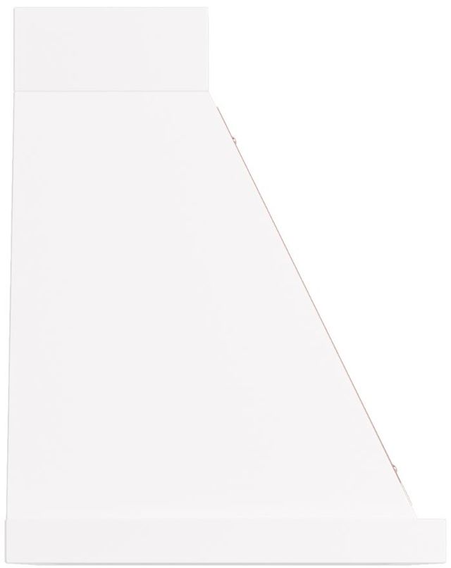 Ilve® Nostalgie II Noblesse 36" White Wall Mounted Range Hood with Copper Trim-2