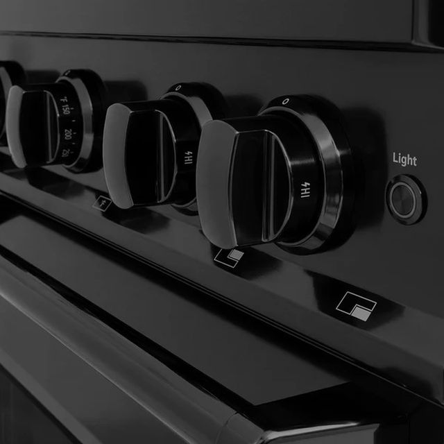 ZLINE 30" 4.2 cu. ft. Classic Gas Range with 4 Burner DuoPro™ Cooktop and Convection Gas Oven in Black Stainless Steel-3