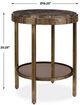 Uttermost® Cusano Antique Brass Round Marble Accent Table-4