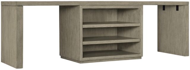 Hooker® Furniture Linville Falls Mink 96" Desk with Open Desk Cabinet-0