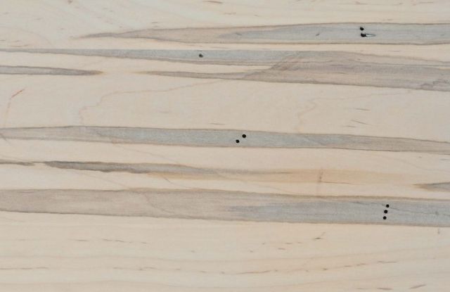 Country View Woodworking Customizable Chelsa Wormy Maple Top Dining Table with 2-Leaves and Brown Maple Base-3