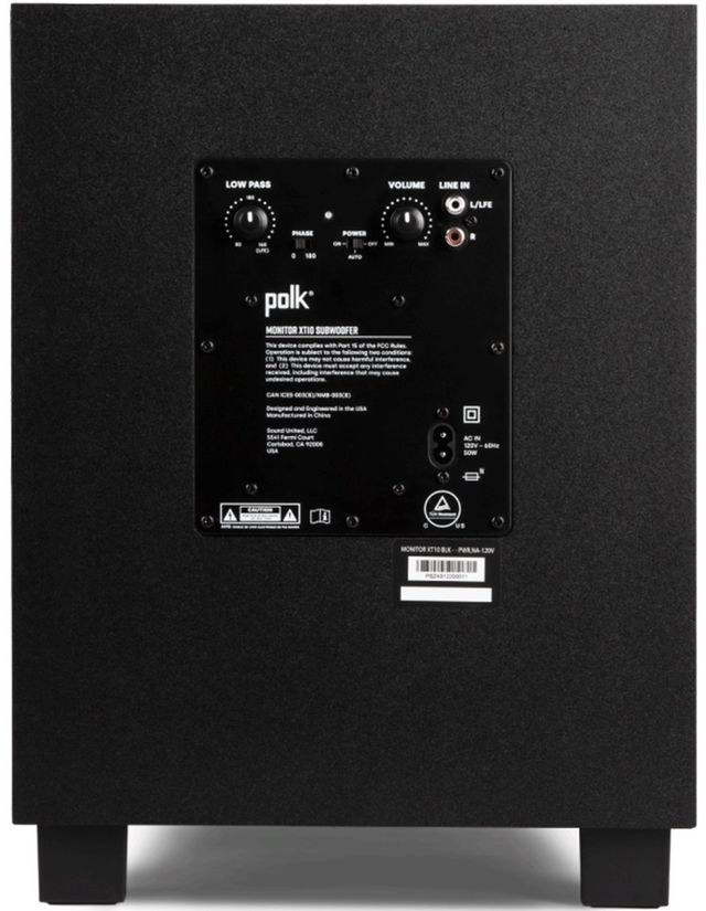 Polk Audio® Monitor XT10 10" Black Subwoofer-1