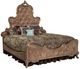 Michael Amini® Platine de Royale™ Antique Platinum/Brown California King Panel Bed-0