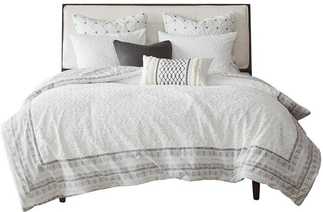 Olliix by INK+IVY Gray King/California King Mill Valley Reversible Cotton Comforter Set-0