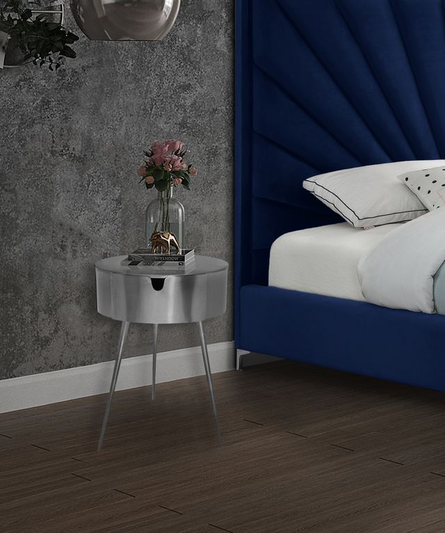 Meridian Furniture Bali Silver Nightstand-1