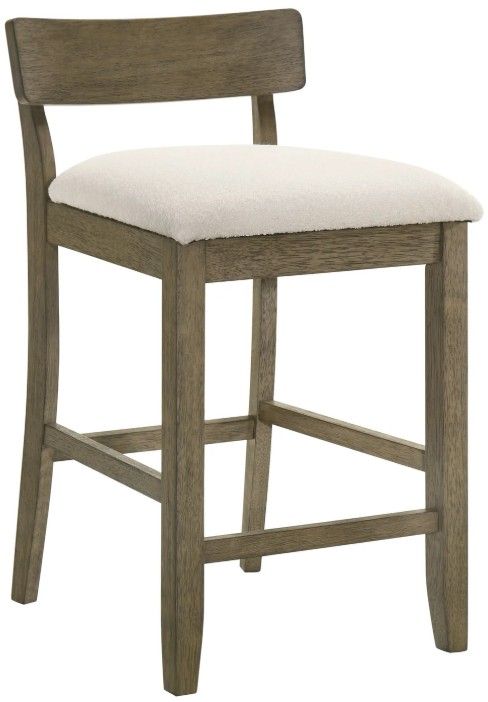 Armen Living Merie Putty Brown/White Counter Stool-0