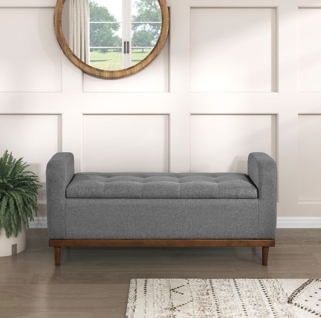 Homelegance® Brigitte Gray Lift Top Storage Bench-1