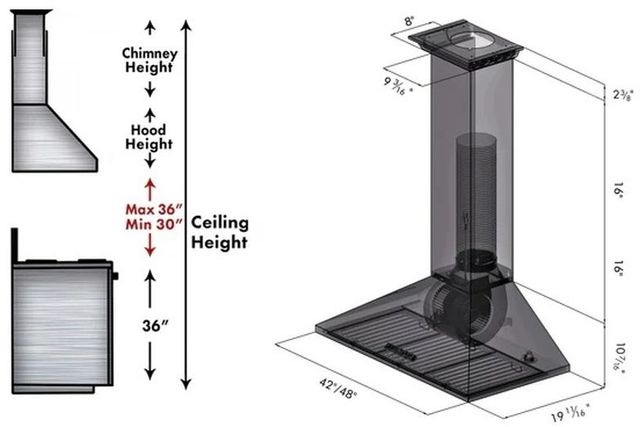 ZLINE 42" Stainless Steel Wall Mounted Range Hood -1