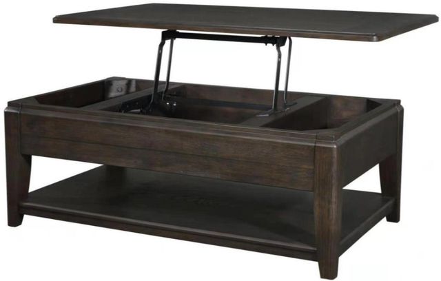 Bernards Bellamy Lane Brown Cocktail Table with Lift Top and Casters-1
