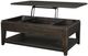 Bernards Bellamy Lane Brown Cocktail Table with Lift Top and Casters-1