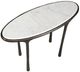Uttermost® Ata White Accent Table with Dark Bronze Base-5