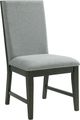Elements International Donavan Black/Gray Upholstered Dining Side Chair-0